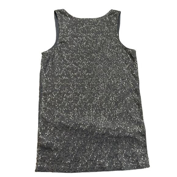 J Crew Womens New blue sequin tank top with stretch, Size Small - Picture 5 of 5